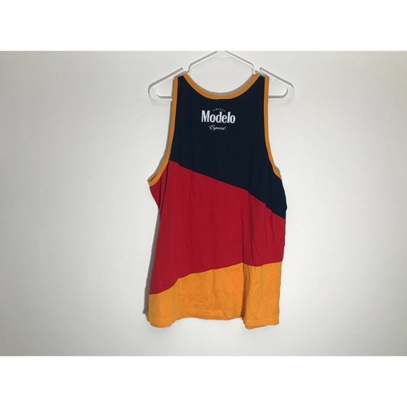 Modelo Mens XL Red Navy Orange Tank Top *7 - Picture 3 of 4
